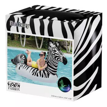 матрас надувной BESTWAY Зебра 254x142см с подсветкой