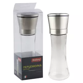 мельница для специй MALLONY Piccante, 19 см стекло, нержавеющая, сталь
