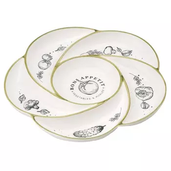 менажница ATMOSPHERE 6 секций 27,5см круглая фарфор