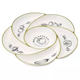 менажница ATMOSPHERE 6 секций 27,5см круглая фарфор