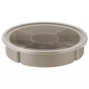 менажница IDEA 5 секций 26см с крышкой пластик капучино