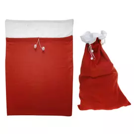 мешок Деда мороза текстиль, 60х90 см, красный