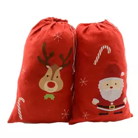 мешок для подарков, 50х75 см, красный фетр, в ассортименте