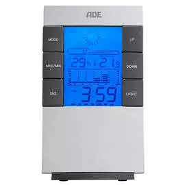 метеостанция ADE WS1817 silver темпер./влажн./часы/календарь