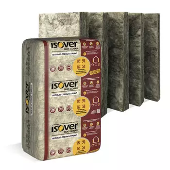 вата минеральная ISOVER VETONIT Теплые стены Стронг 1000х610х100мм