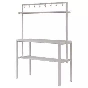 стол мини-кухня 1250х500х1880мм белый металл/ВЛДСП