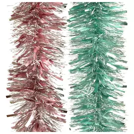 мишура Морозко Pastel, розовый, серебро, 200 см