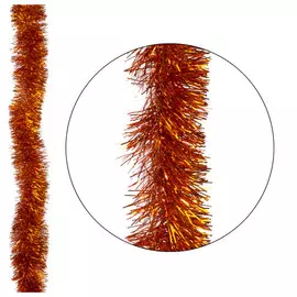 мишура Пушистая 200х9см медный