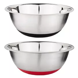 миска AGNESS 20см 1,35л противоскользящее дно нерж.сталь микс цвета