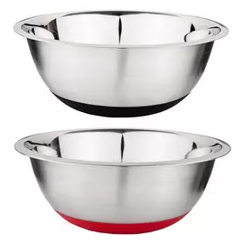 миска AGNESS 26см 3л противоскользящее дно нерж.сталь микс цвета