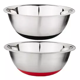 миска AGNESS 28см 4,2л противоскользящее дно нерж.сталь микс цвета