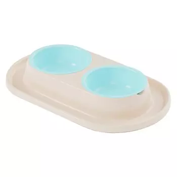 миска для кошек Мур-мяу двойная на подставке