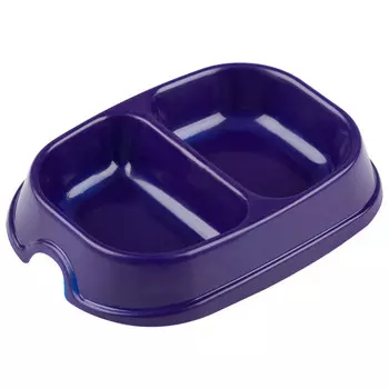 миска для животных РЫЖИЙ КОТ двойная 400мл пластик