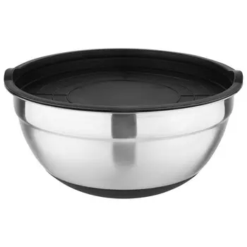 миска MALLONY Amarena 5л 28см с крышкой нерж.сталь, силикон