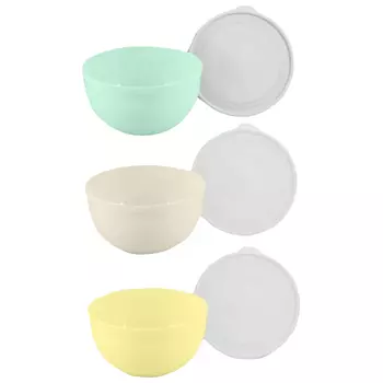 миска ПОЛИМЕРБЫТ Line 22см 3л с крышкой пластик микс цвета