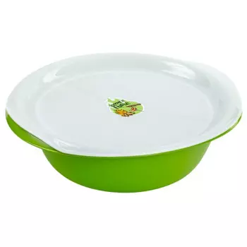 миска ПОЛИМЕРБЫТ Summer time 6л с крышкой-подносом пластик