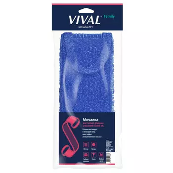 мочалка VIVAL XXL массажная длинная с вертикальной петлей