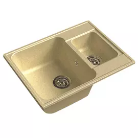 мойка GRANFEST QUARZ-09 бежевая, гранитная