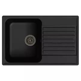 мойка GRANFEST QUARZ-78 черная, гранитная