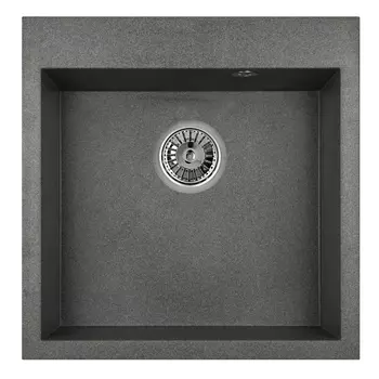 мойка квадратная GRANULA 510х520х190мм графит кварц
