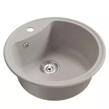мойкa Mixline ML-GM09 КОМФОРТ круглая D510х190мм искуственный камень серая