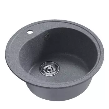 мойкa Mixline ML-GM11 КОМФОРТ круглая D500х180мм искуственный камень графит