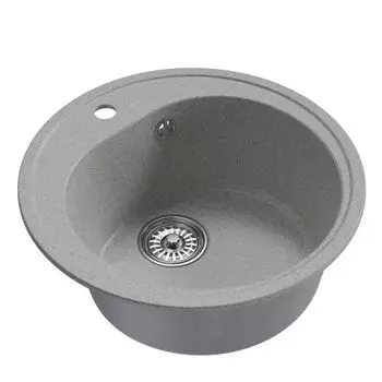 мойкa Mixline ML-GM11 КОМФОРТ круглая D500х180мм искуственный камень серая