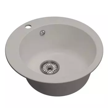 мойкa Mixline ML-GM13 КОМФОРТ круглая D495х200мм искуственный камень ультра-белая