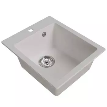 мойка Mixline ML-GM14 КОМФОРТ прямоугольная 420х500х190мм искуственный камень ультра-белая