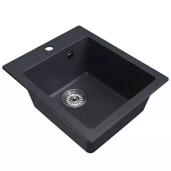 мойка Mixline ML-GM14 КОМФОРТ прямоугольная 420х500х190мм искуственный камень антрацит