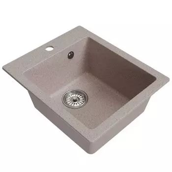 мойка Mixline ML-GM14 КОМФОРТ прямоугольная 420х500х190мм искуственный камень песочная