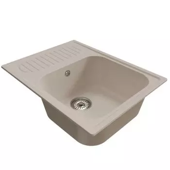 мойка Mixline ML-GM18 КОМФОРТ прямоугольная с крылом 640х490х190мм искуственный камень белая