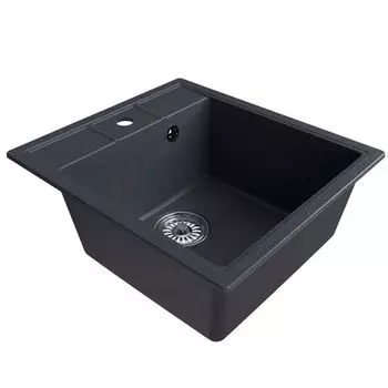 мойка Mixline ML-GM28 КОМФОРТ прямоугольная 450х500х190мм искуственный камень антрацит