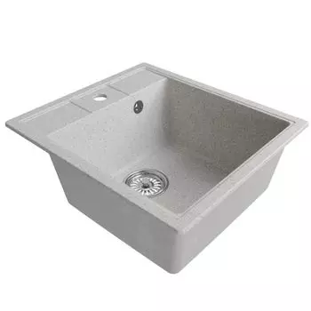 мойка Mixline ML-GM28 КОМФОРТ прямоугольная 450х500х190мм искуственный камень серая