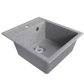 мойка Mixline ML-GM28 КОМФОРТ прямоугольная 450х500х190мм искуственный камень темно-серая