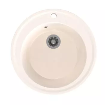 мойкa Mixline ML-GMS01 СТАНДАРТ круглая D470х180мм искуственный камень белая