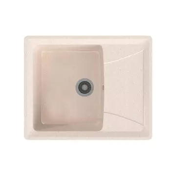 мойка Mixline ML-GMS03 СТАНДАРТ с крылом 605х495х190мм искуственный камень бежевая
