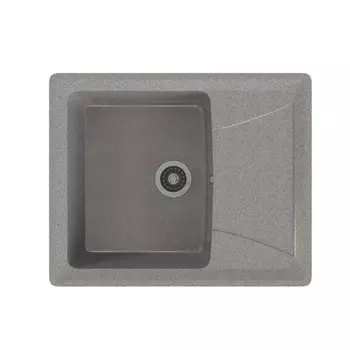 мойка Mixline ML-GMS03 СТАНДАРТ с крылом 605х495х190мм искуственный камень темно-серая