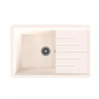 мойка Mixline ML-GMS07 СТАНДАРТ с крылом 750х495х190мм искуственный камень белая