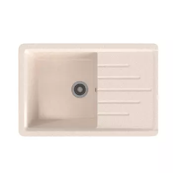 мойка Mixline ML-GMS07 СТАНДАРТ с крылом 750х495х190мм искуственный камень бежевая