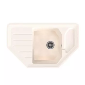мойка Mixline ML-GMS17 СТАНДАРТ угловая с крылом 780х485х190мм искуственный камень белая