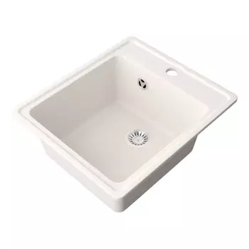 мойка Mixline ML-GMS18 СТАНДАРТ прямоугольная 410х470х190мм искуственный камень белая