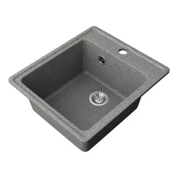 мойка Mixline ML-GMS18 СТАНДАРТ прямоугольная 410х470х190мм искуственный камень темно-серая