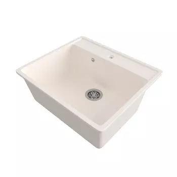 мойка Mixline ML-GMS21 СТАНДАРТ прямоугольная 565х505х200мм искуственный камень белая