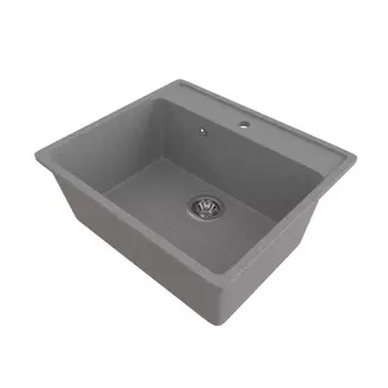 мойка Mixline ML-GMS21 СТАНДАРТ прямоугольная 565х505х200мм искуственный камень темно-серая