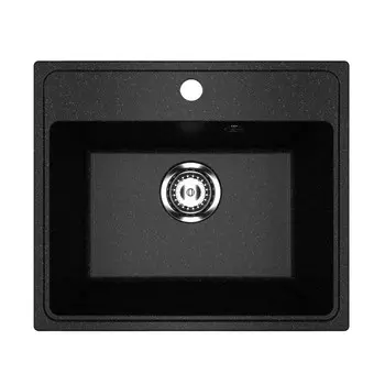 мойкa Mixline ML-GMU03 УЛЬТРА прямоугольная 490х420х170мм искуственный камень черная