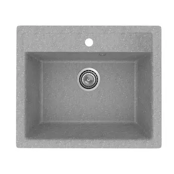мойкa Mixline ML-GMU04 УЛЬТРА прямоугольная 565х495х175мм искуственный камень серая