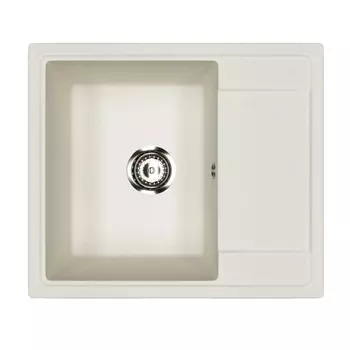 мойкa Mixline ML-GMU05 УЛЬТРА с крылом 575х495х190мм искуственный камень белая