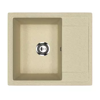 мойкa Mixline ML-GMU05 УЛЬТРА с крылом 575х495х190мм искуственный камень бежевая