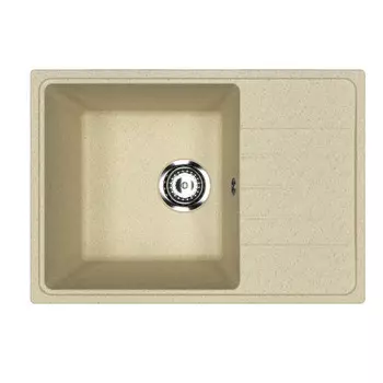 мойкa Mixline ML-GMU06 УЛЬТРА с крылом 600х420х170мм искуственный камень бежевая